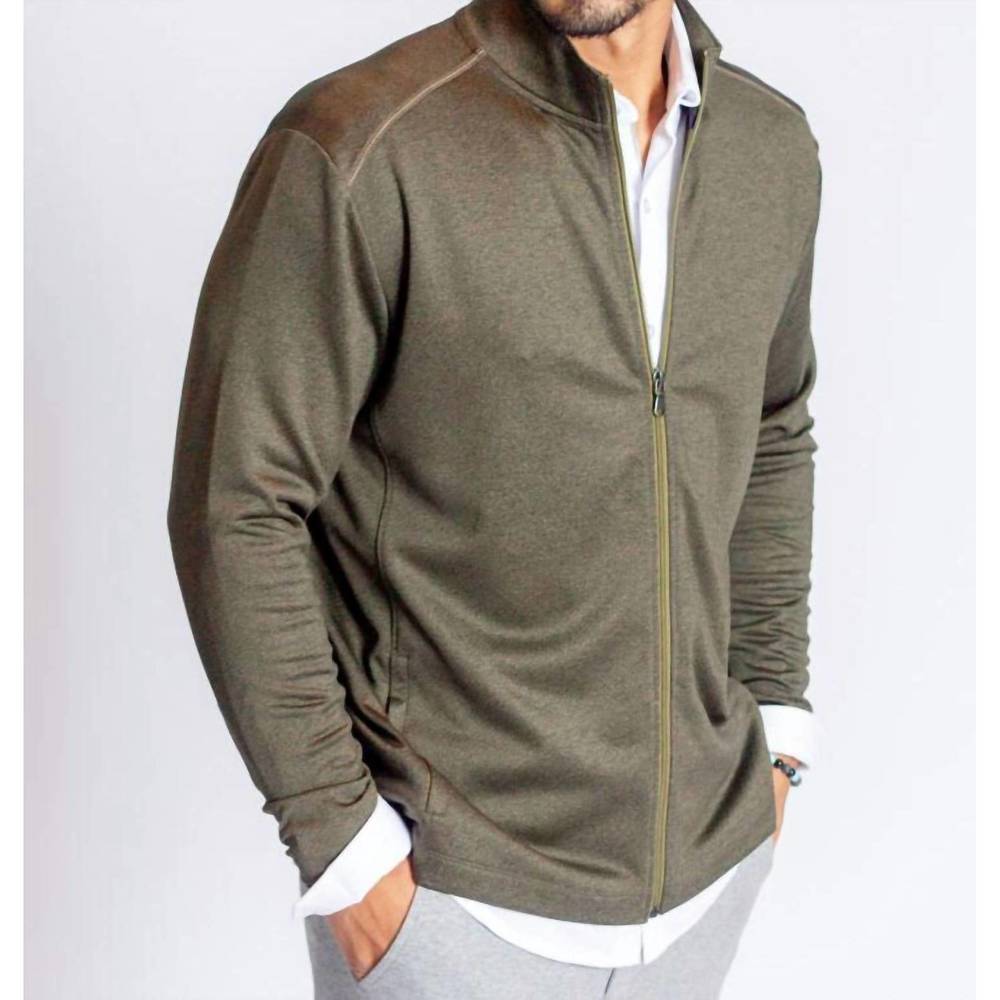 NEW BUKI destination collection full zip tech jacket in olive